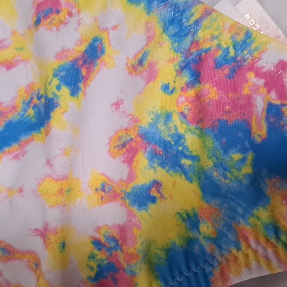 Jessica Simpson Shirred Side Tie Dye Bikini Swim Bottom - Picture 5 of 11